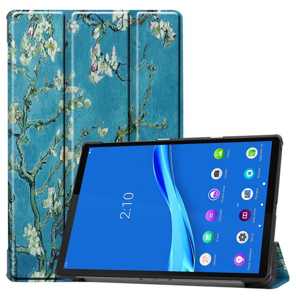 Design Hardcase Bookcase Lenovo Tab M10 Plus - Groene Plant