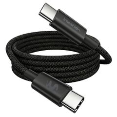 imoshion Braided USB-C naar USB-C kabel 100W - 1 meter - Zwart