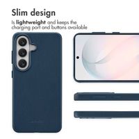 Accezz Leather Back Cover with MagSafe Samsung Galaxy S26 - Nightfall Blue