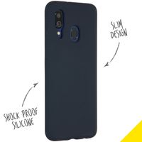 Accezz Liquid Silicone Backcover Samsung Galaxy A40 - Donkerblauw