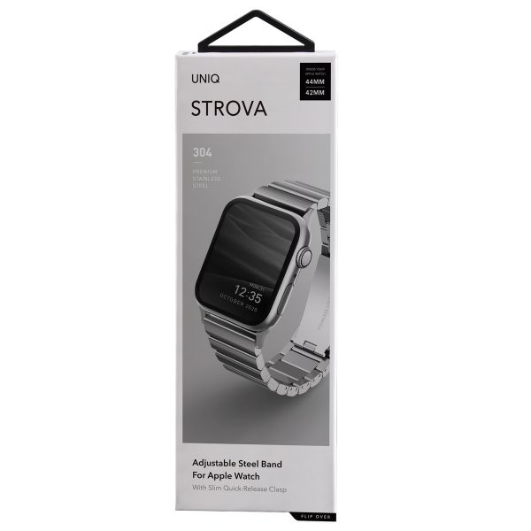 Uniq Strova Steel Link bandje Apple Watch | 44/45/46/49 mm - Sterling