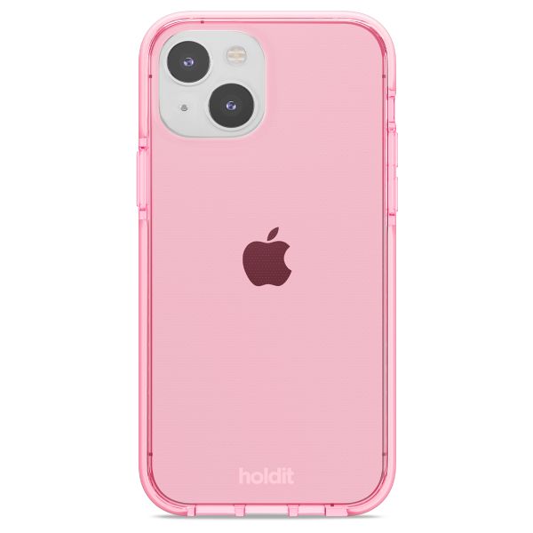 Holdit Seethru Case iPhone 14 / 13 - Bright Pink