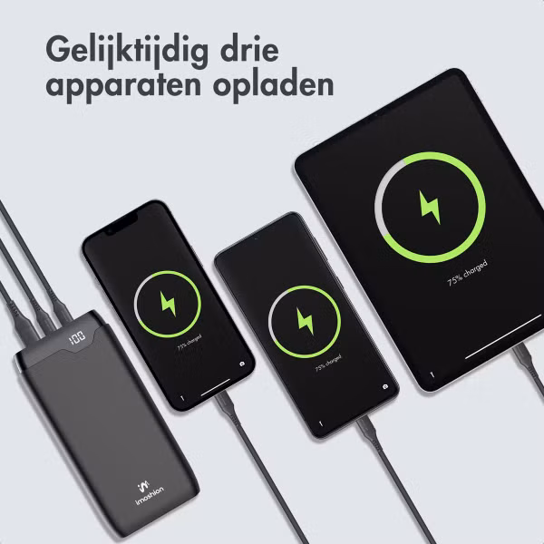 imoshion Powerbank 27.000 mAh - Quick Charge en Power Delivery - Zwart