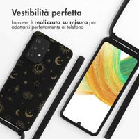 imoshion Siliconen design hoesje met koord Samsung Galaxy A33 - Sky Black
