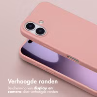 Selencia Siliconen hoesje met afneembaar koord Apple iPhone 17 - Sand Pink