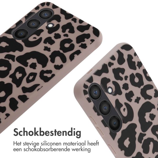 imoshion Siliconen design hoesje met koord Samsung Galaxy S24 - Animal Pink