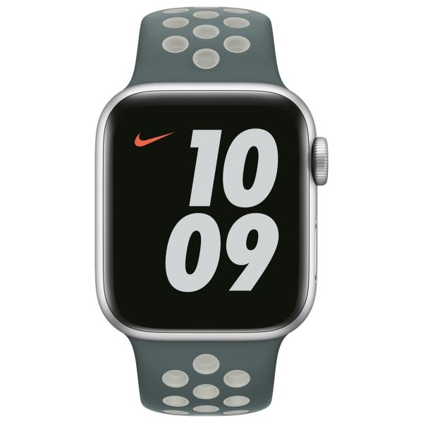 Apple Nike Sport Band Apple Watch Series 1 t/m 9 / SE (38/40/41 mm) | Series 10 / 11 (42 mm) - Hasta/Light Silver