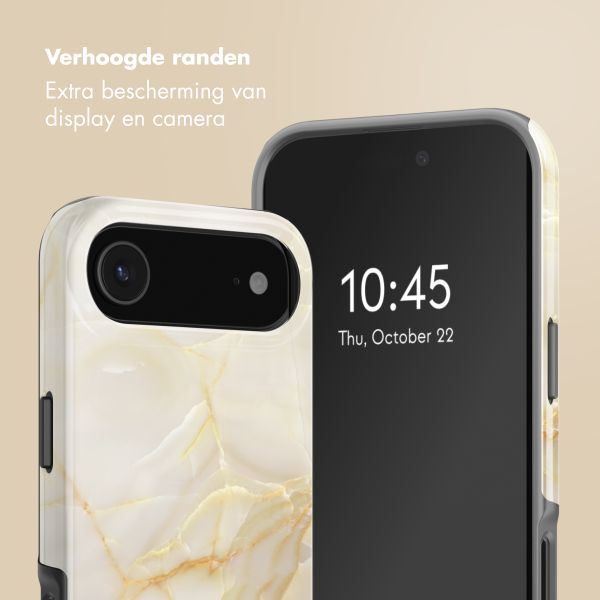 Selencia Vivid Backcover met MagSafe Apple iPhone Air - Golden Beige Marble