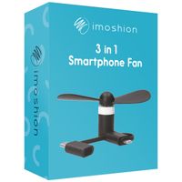 imoshion 3-in-1 smartphone ventilator Lightning, USB-C & Micro-USB - Blauw