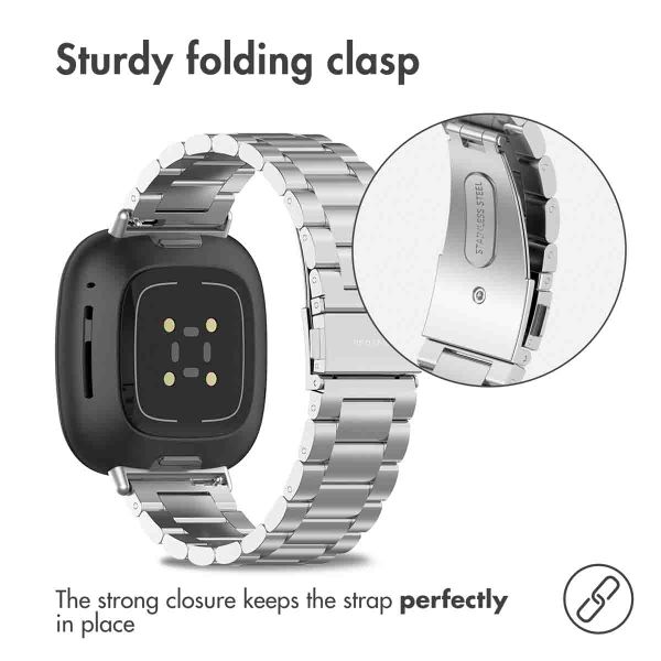 imoshion Stalen bandje Fitbit Versa 4 / 3 / Sense (2) - Zilver