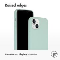 Accezz Liquid Silicone Back Cover with MagSafe Apple iPhone 15 Plus - Sky blue