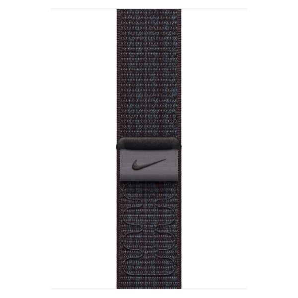 Apple Nike Sport Loop Band Apple Watch Series 1 t/m 10 / SE / Ultra (2) (44/45/46/49 mm) - Black/Blue