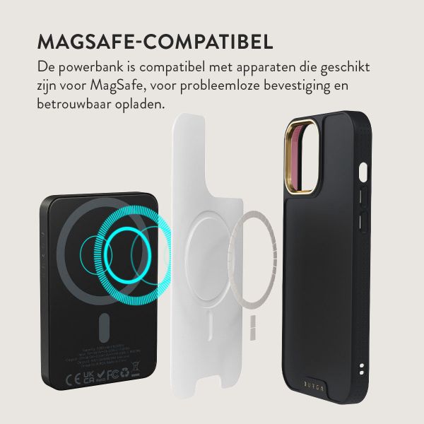 Burga Magnetic Powerbank 5.000 mAh - Geschikt voor MagSafe en Qi2 | Celestial - Gunmetal