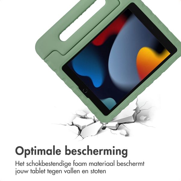 imoshion Kidsproof Backcover met handvat Apple iPad 9 (2021) 10.2 inch / iPad 8 (2020) 10.2 inch / iPad 7 (2019) 10.2 inch - Olive Green