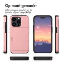 imoshion Backcover met pasjeshouder Apple iPhone 15 Pro - Rosé Goud