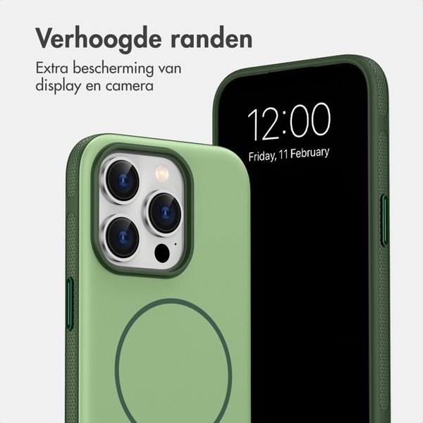 imoshion Color Backcover met Thin MagSafe Ring Apple iPhone 15 Pro - Donkergroen