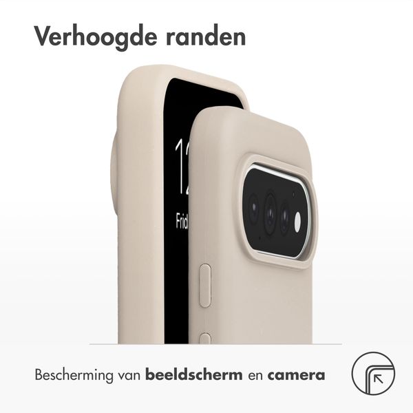 Accezz Liquid Silicone Backcover met MagSafe Google Pixel 11 / 11 Pro / 10 / 10 Pro - Stone