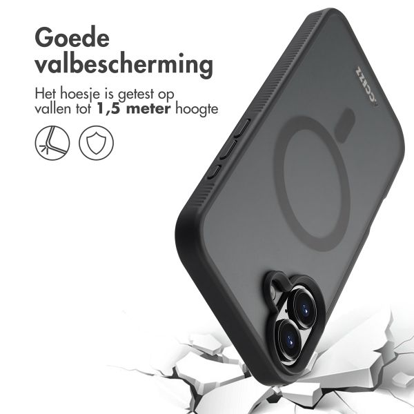 Accezz Rugged Frosted MagSafe Backcover Apple iPhone 16 Plus - Zwart