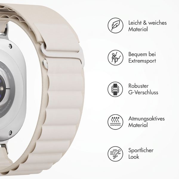 Accezz Nylon Alpine bandje Samsung Galaxy Watch Ultra 2 (2026) / Ultra (2024/2025) - Sterrenlicht