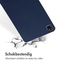 Accezz Liquid Silicone Backcover met penhouder iPad Pro 11 (2018/2020/2021/2022) - Donkerblauw