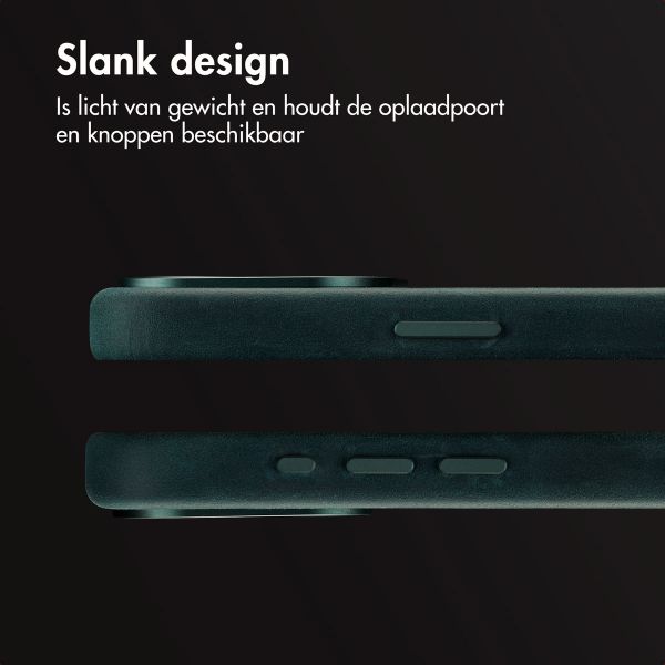 Accezz Vintage Leather Magsafe Backcover Apple iPhone 15 Pro - Smokey Green