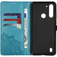 Mandala Bookcase Motorola Moto G8 Power Lite - Turquoise