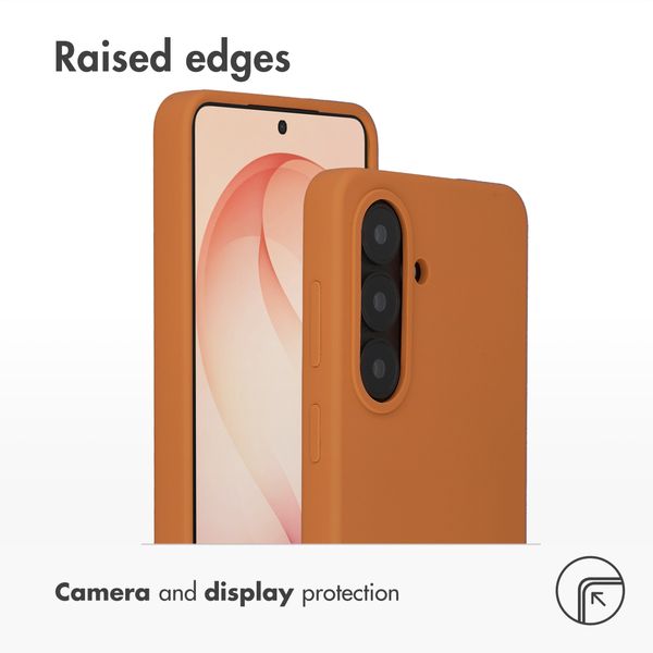 Accezz Liquid Silicone Back Cover with MagSafe Samsung Galaxy S26 Plus - Orange