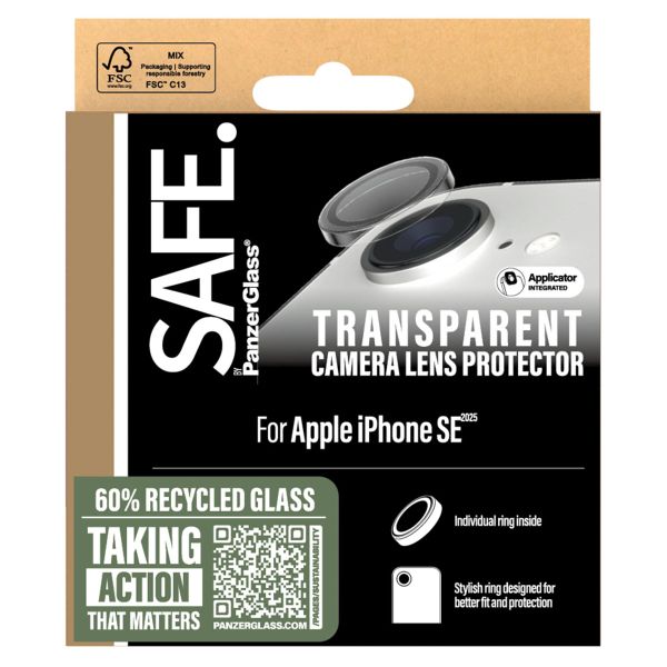 SAFE by PanzerGlass Camera Lens Protector iPhone SE 4 - Transparant