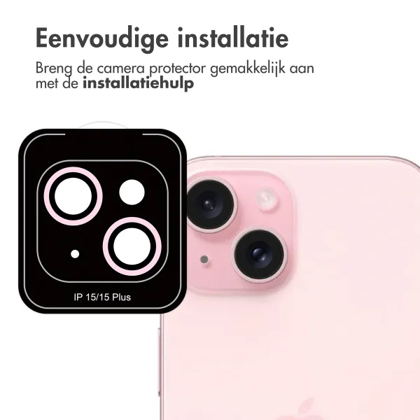 imoshion 2 Pack Camera lens protector Apple iPhone 15 / 15 Plus - Pink