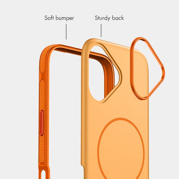 imoshion Colour Back Cover with Thin MagSafe Ring Apple iPhone 17 - Orange