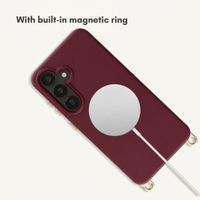 Selencia Rivièra MagSafe Case with detachable hooks Samsung Galaxy S25 / S24 - Bold Burgundy