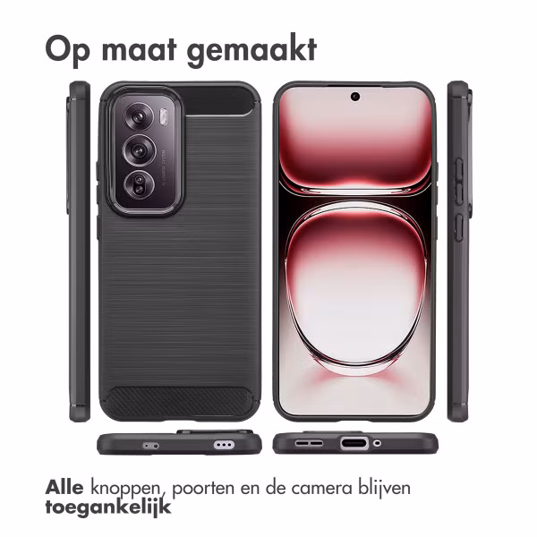 imoshion Brushed Backcover Oppo Reno 12 Pro - Zwart