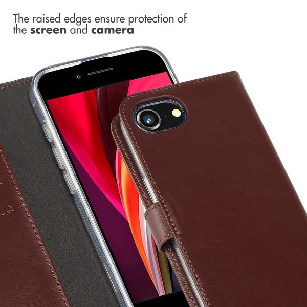 Selencia Genuine Leather Book Case Apple iPhone 17e / 16e - Brown