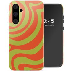 Selencia Vivid Backcover Samsung Galaxy A55 - Wavy Swirl Orange Fern