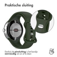 imoshion Siliconen⁺ bandje Google Pixel Watch / Watch 2 / Watch 3 / Watch 4 (41 mm) - Maat S - Donkergroen