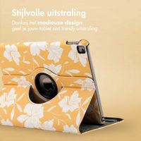 imoshion 360° Draaibare Design Bookcase iPad 9 (2021) / iPad 8 (2020) / iPad 7 (2019) 10.2 inch - Yellow Flowers