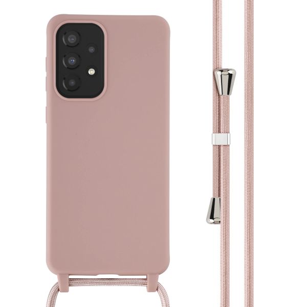 imoshion Siliconen hoesje met koord Samsung Galaxy A33 - Sand Pink