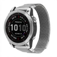 imoshion QuickFit® Milanees bandje  - Garmin 22 mm aansluiting - Maat L/XL - Zilver