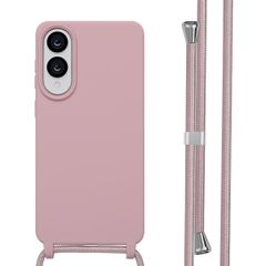 imoshion Siliconen hoesje met koord Samsung Galaxy S25 Edge - Sand Pink