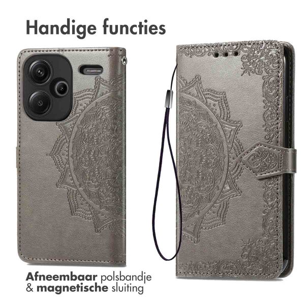imoshion Mandala Bookcase Xiaomi Redmi Note 13 Pro Plus (5G) - Grijs