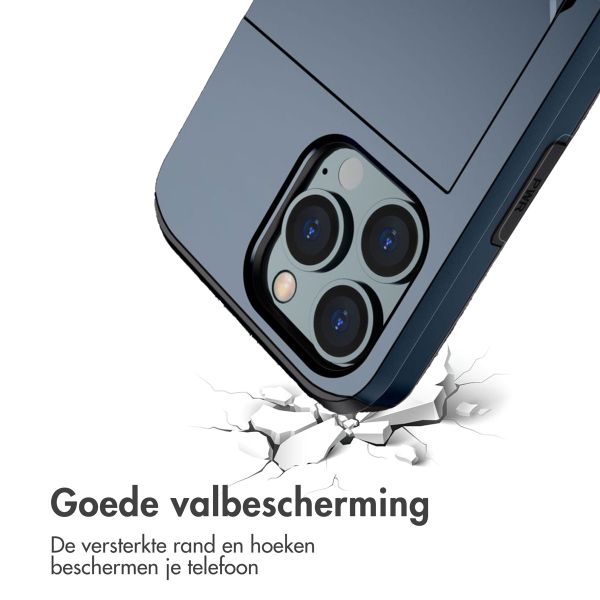 imoshion Backcover met pasjeshouder iPhone 14 Pro - Donkerblauw