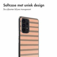 imoshion Design hoesje Samsung Galaxy A53 - Striped Peach Reverse