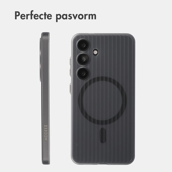 Accezz Lite Backcover met MagSafe | Fluted | Samsung Galaxy S24 - Grijs