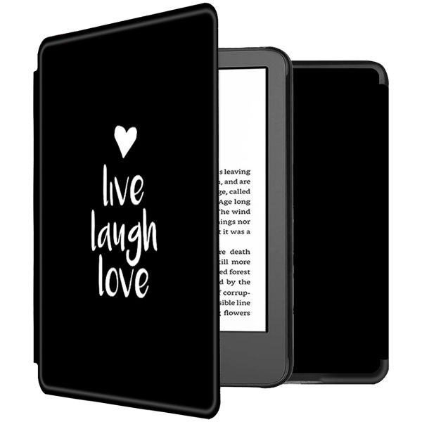 imoshion Design Slim Hard Case Sleepcover Amazon Kindle (2024) / Amazon Kindle (2022) 11th gen - Live Laugh Love