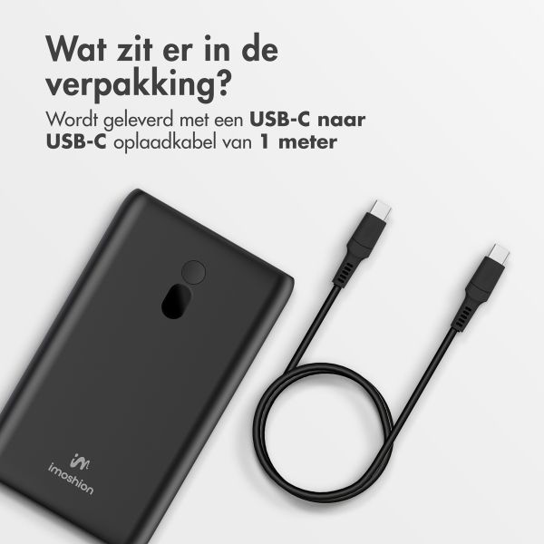 imoshion Laptop Powerbank 20.000 mAh - Quick Charge en Power Delivery - 100W - Zwart