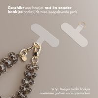Transparante Backcover met afneembare haakjes voor de Apple iPhone 16 Pro + Lova Polskoord - Tortoise Leopard