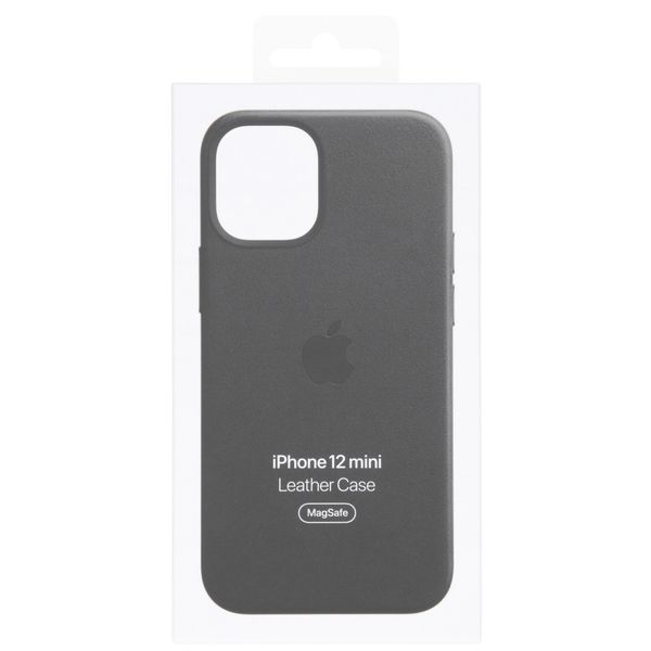 Apple Leather Backcover MagSafe Apple iPhone 12 Mini - Black