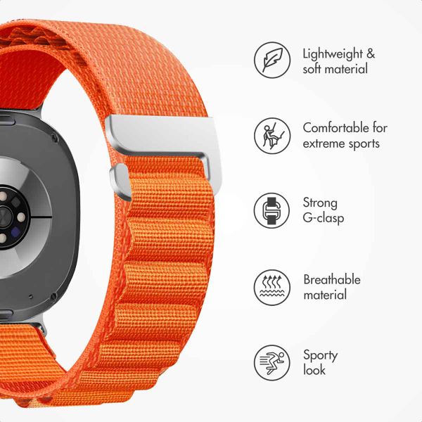 imoshion Nylon Alpine Band Samsung Galaxy Watch 9 (40/44mm) / Watch 8 (40/44mm) / Classic (46mm) - Orange