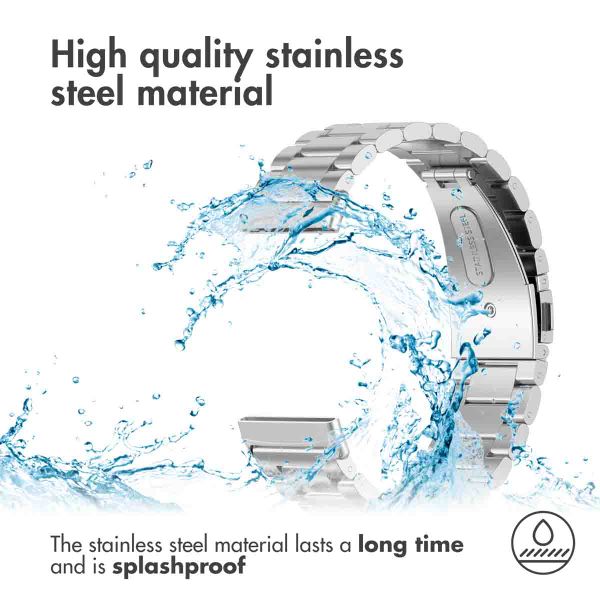 imoshion Stalen bandje Fitbit Versa 4 / 3 / Sense (2) - Zilver