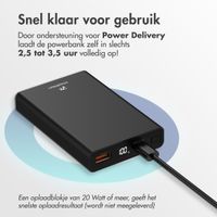 imoshion Ultra Series Aluminium Powerbank 10.000 mAh - Quick Charge en Power Delivery - Black